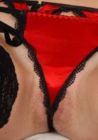Francoise is one hot babe in her red lingerie and thigh high stockings, Francoise (fra005) ATK Archives: Francoise (Francoise is one hot babe in her red lingerie and thigh high stockings)