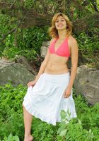 Slender amateur Mariana suns her hairy dark bush outside, Mariana (mar330) ATK Exotics: Mariana (Slender amateur Mariana suns her hairy dark bush outside)