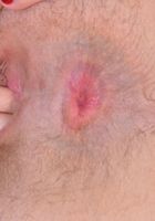 Nickey grabs her pink lips and spreads., Nickey Huntsman (nic093) ATK Natural & Hairy: Nickey Huntsman (Nickey grabs her pink lips and spreads.)